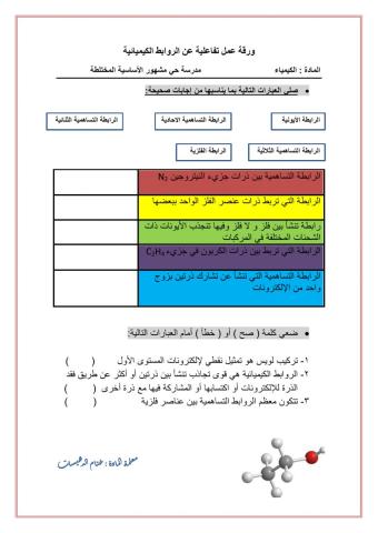 الروابط الكيميائية