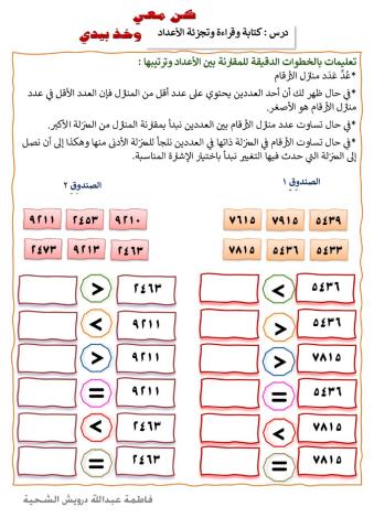 مقارنةالأعداد