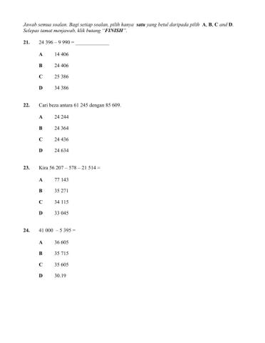 Ulangkaji 3 Matematik Tahun 4