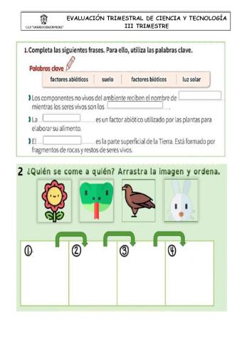 Examen de ciencia y tecnologìa