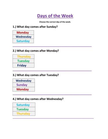 Days of the week-3