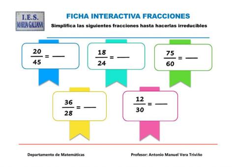 Simplificar fracciones