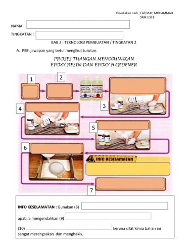 Proses Tuangan Menggunakan epoxy resin dan epoxy hardener