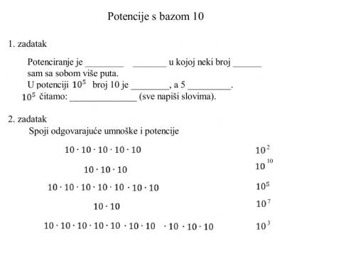 Potencije s bazom 10