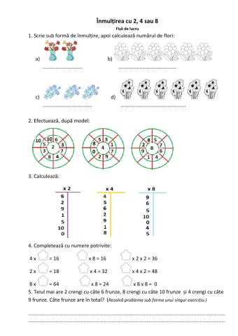 Inmultirea cu 2,4,8