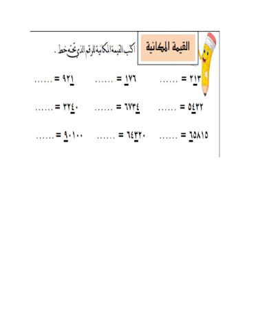 القيمة المكانيه