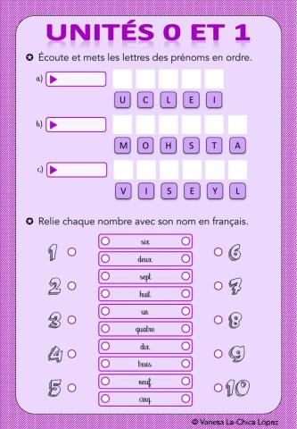 Unités 0 et 1 - 3º