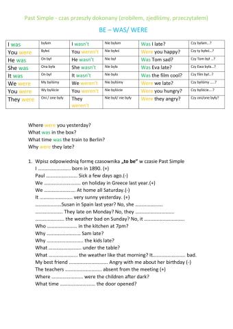 past simple general revision