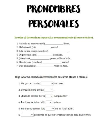 Pronombres personales