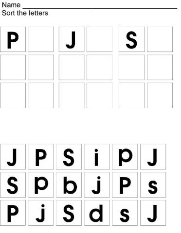 Letter sort P S J