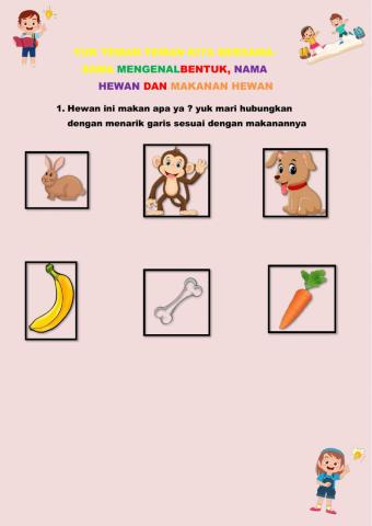 Mengenal Warna Nama dan Makanan Hewan