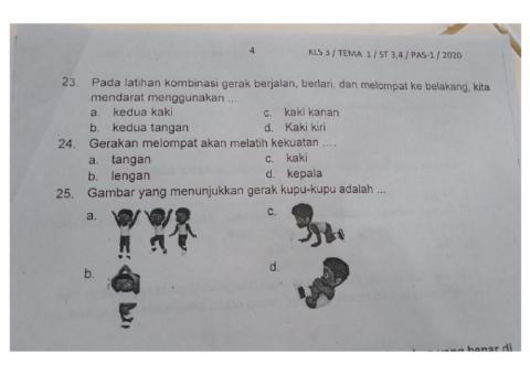 PAS Tematik Tema 1 Sub tema 3 dan 4