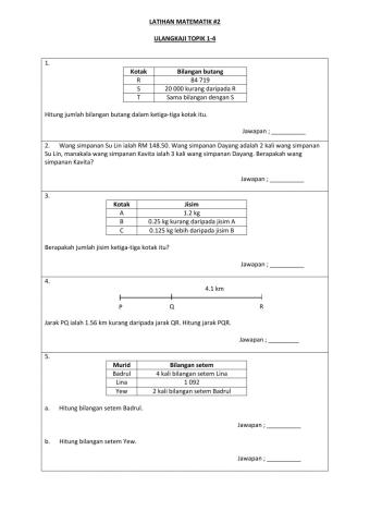 Latihan Matematik 2