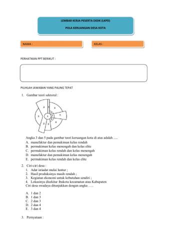 LKPD POLA KERUANGAN KOTA
