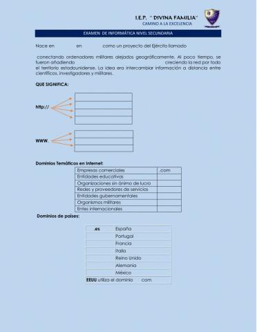 EXAMEN DE INFORMÁTICA sec