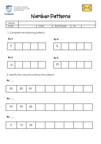 Patterns Worksheet