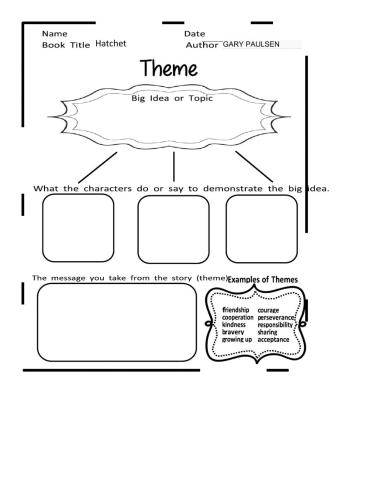 Hatchett Theme Graphic Organizer