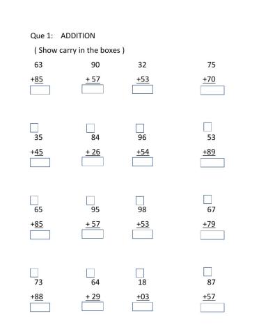 Addition and Subtraction