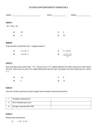 Latihan pdpr set 3