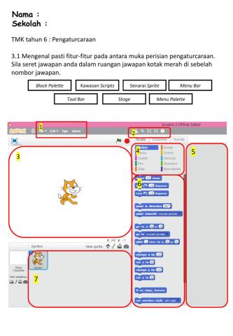 Fitur antara muka pengaturcaraan scratch