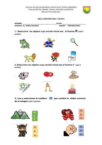 Evaluación expresión oral