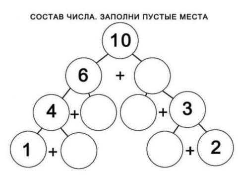 Заполни кружочки числами