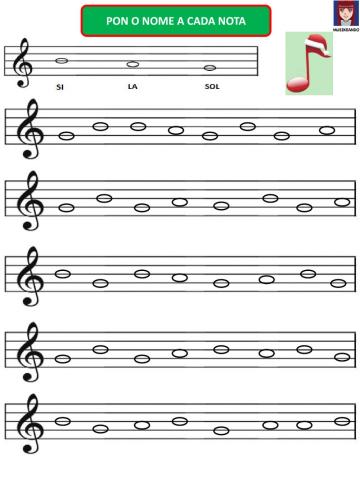 Notas no pentagrama