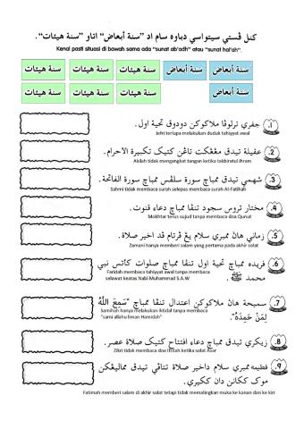 Sunat Ab'ad dan sunat hai'at