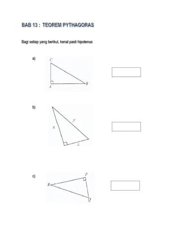 MATHS BAB 13: TEOREM PYTHAGORAS