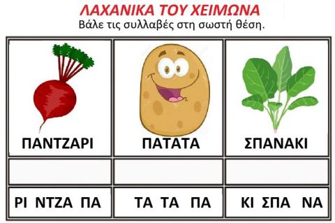 Λαχανικά του χειμώνα