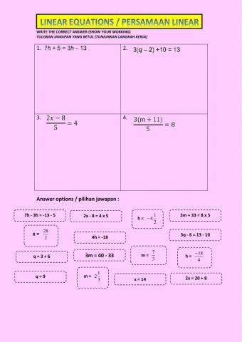 Linear solving 1