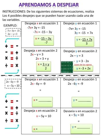 Aprendamos a despejar