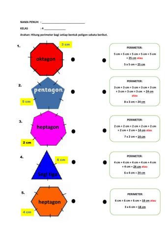 Latihan perimeter tahun 4