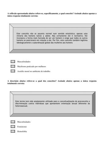 PROVA II - Estudos sobre gênero