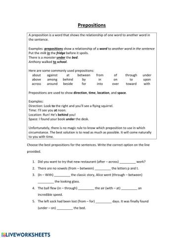 Prepositions