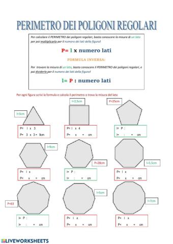 Perimetro dei poligoni regolari