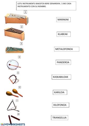 Perkusiozko instrumentuak