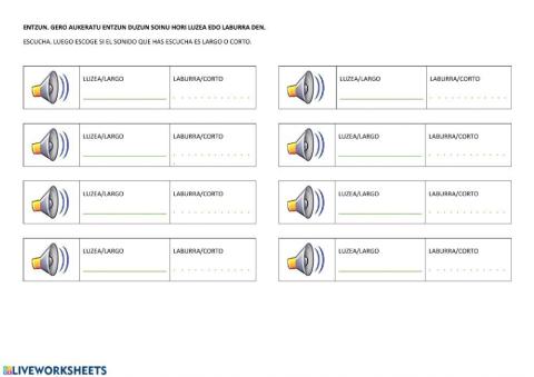 Soinu luzeak eta laburrak