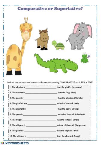 Comparatives & superlatives