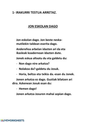 JON ESKOLAN DAGO