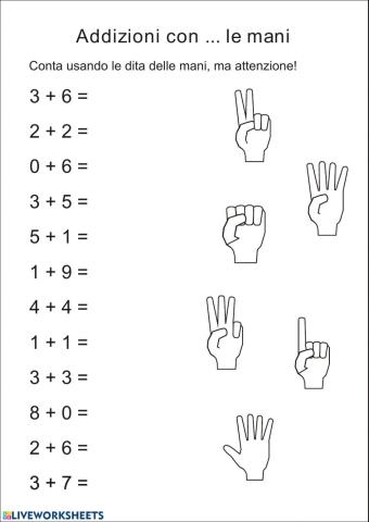 Addizioni sulle dita