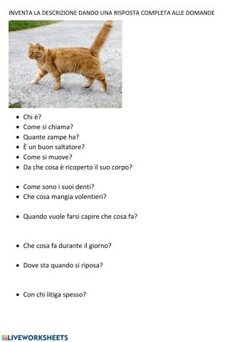 Descrizione di un animale