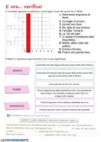 Esercizi finale prima parte Romani