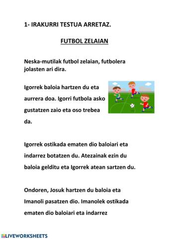 Futbol zelaian