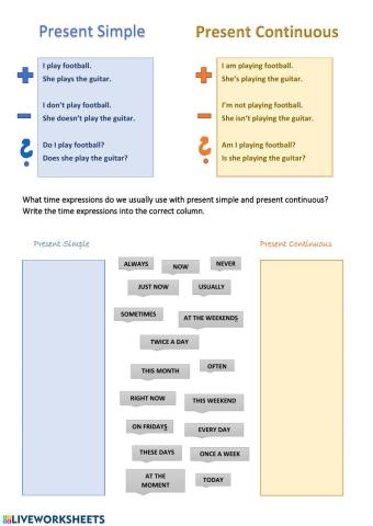 Present Simple vs. Present Continuous