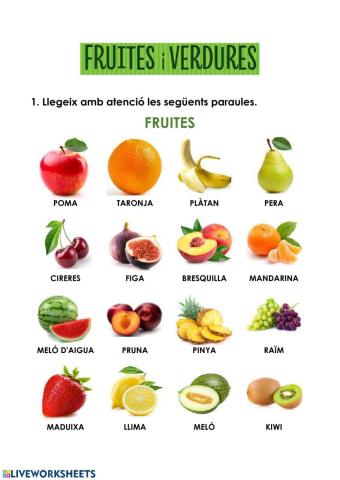 Fruites i verdures