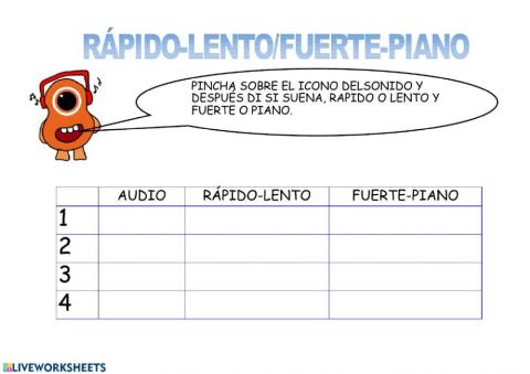 Lento-Rapido-Fuerte-Piano