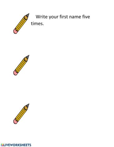 Write Your First Name