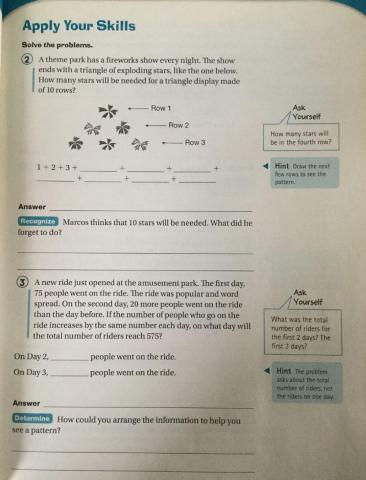 Look for Patterns problem solving 4