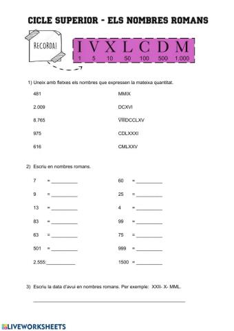 Nombres romans